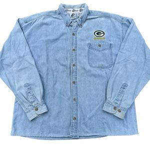 Vintage Green Bay Packers Denim Button Up / Dynasty Legends / NFL